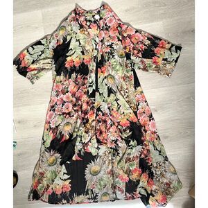 Floral Kimono Wrap Robe Coverup Cardigan